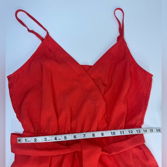 Flying Tomato Light Spaghetti Strap Wide Leg Jumpsuit With Pockets Medium - Picture 4 of 11